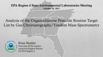 Routine Pesticide Analysis By GC/MS/MS - US EPA
