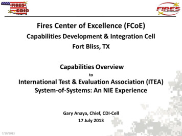 Fires Center Of Excellence (FCoE) - ITEA