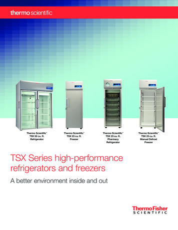 TSX Series High-performance Refrigerators And Freezers - Fisher Sci