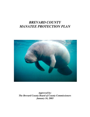 BREVARD COUNTY MANATEE PROTECTION PLAN - Florida Fish And Wildlife .