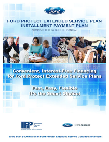 Convenient, Interest-Free Financing For Ford Protect Extended Service .