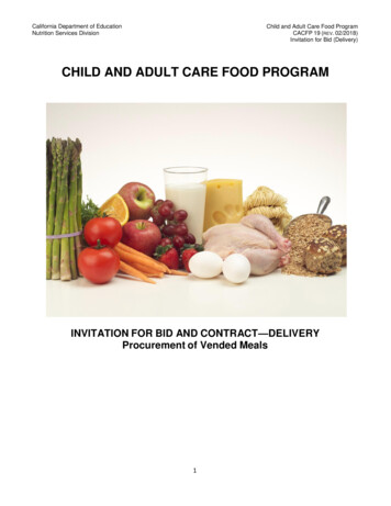 CHILD AND ADULT CARE FOOD PROGRAM - Syhc 