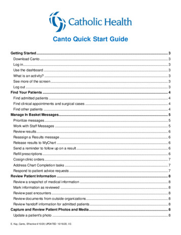 Quick Start Guide Template - Catholic Health