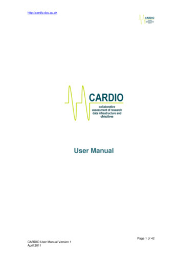 User Manual - Cardio.dcc.ac.uk