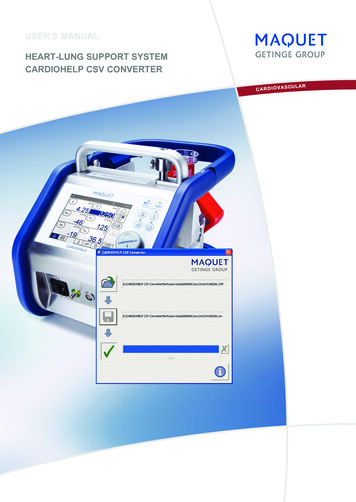User'S Manual Heart-lung Support System Cardiohelp . - Тавимед