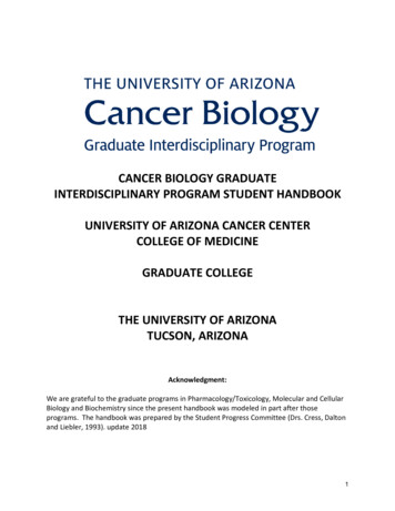 Cancer Biology Graduate Interdisciplinary Program Student Handbook .