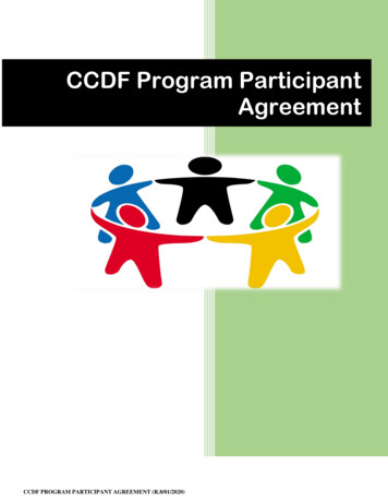 CCDF Program Participant Agreement - Arkansas Department Of Human Services