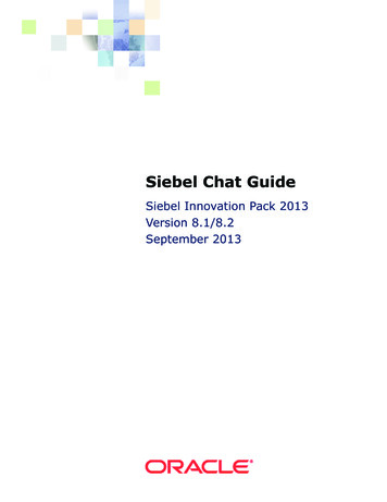 Siebel Chat Guide - Oracle