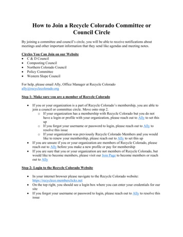 How To Join A Recycle Colorado Committee Or Council Circle
