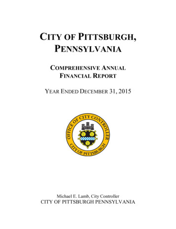 City Of Pittsburgh Pennsylvania