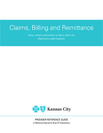 Claims, Billing And Remittance - Blue KC