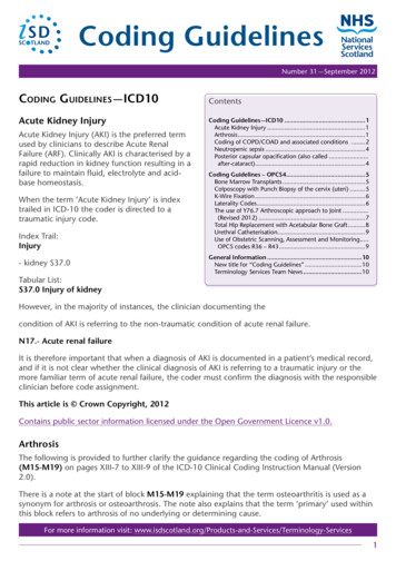 Coding Guidelines September 2012 - Information Services Division