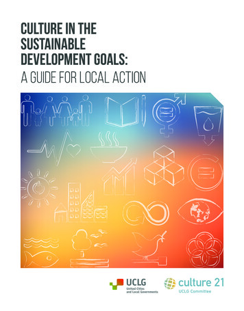 Culture In The Sustainable Development Goals: A Guide For Local . - Uclg