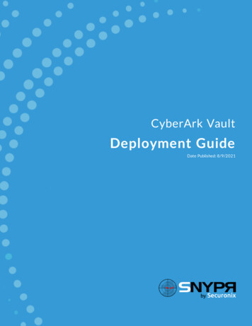 CyberArk Vault Deployment Guide - Securonix