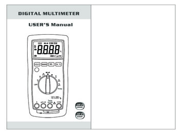 DIGITAL MULTIMETER USER'S Manual - Mastech