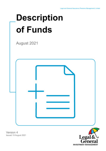 Description Of Funds August 2021 - LGIM