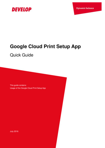Google Cloud Print Setup App - DEVELOP
