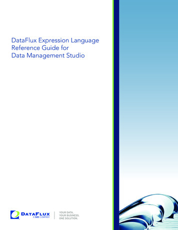 DataFlux Expression Language Reference Guide For Data Management Studio