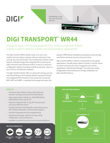 Digi TransPort WR44 Datasheet