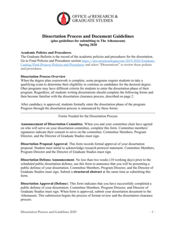 Dissertation Process And Document Guidelines - Uiw.edu