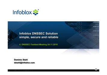 Dominic Stahl Infoblox DNSSEC Solution