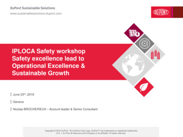 IPLOCA Safety Workshop Safety Excellence Lead To Operational Excellence .