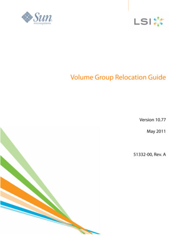 Volume Group Relocation Guide - Oracle