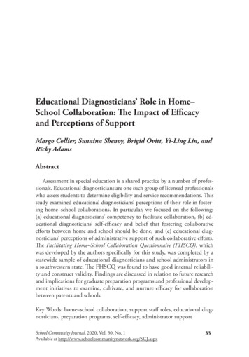 Educational Diagnosticians' Role In Home- School Collaboration: The .