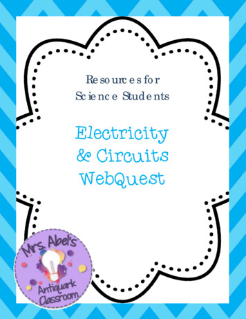 Electricity & Circuits WebQuest
