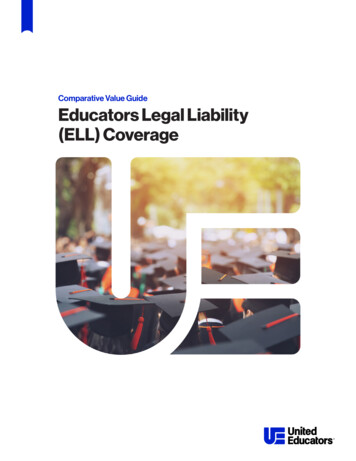 Comparative Value Guide: Educators Legal Liability (ELL) Coverage