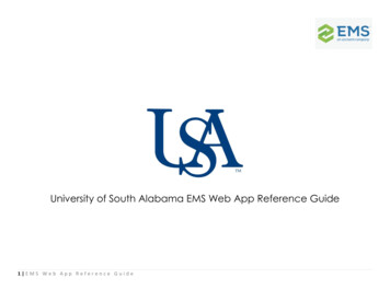 University Of South Alabamqa EMS Web App Reference Guide