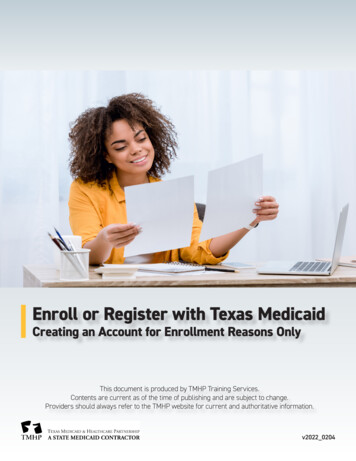 Enroll Or Register With Texas Medicaid - TMHP