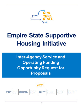 Empire State Supportive Housing Initiative 2021 - New York State Office .