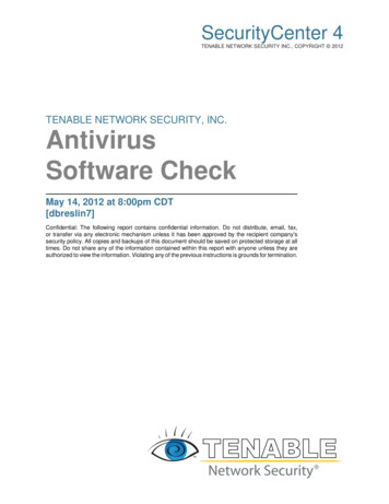 Software Check Antivirus TENABLE NETWORK SECURITY, INC.