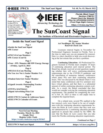 Inside The SunCoast Signal - IEEE Region 3