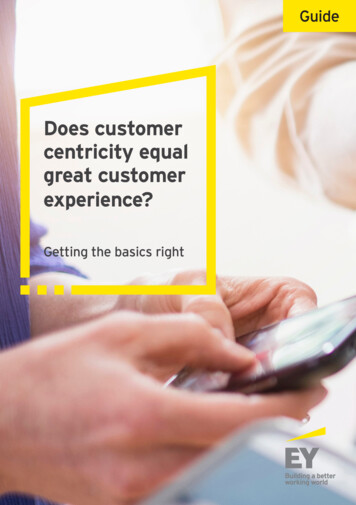 Does Customer Centricity Equal Great Customer Experience? - EY