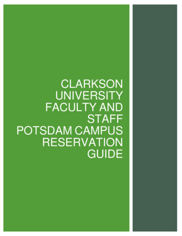 Clarkson University Faculty And Staff Potsdam Campus Reservation Guide