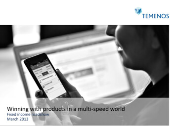 Winning With Products In A Multi-speed World - Temenos