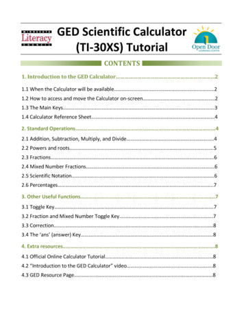GED Scientific Calculator (TI-30XS) Tutorial - Literacy Minnesota