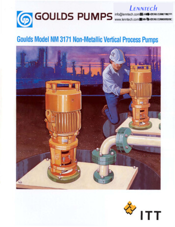 Goulds Model NM 3171 Non-Metallic Vertical Process Pumps - Lenntech