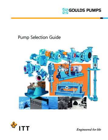 Pump Selection Guide - Eacl.co.ke