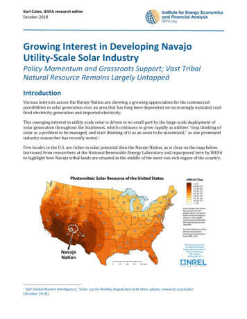 Growing Interest In Potential For Navajo Utility-Scale Solar . - IEEFA