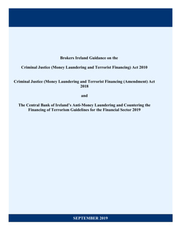 Brokers Ireland Guidance On The Criminal Justice (Money Laundering And .
