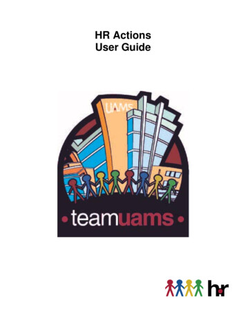 HR Actions User Guide - Human Resources