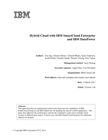 Hybrid Cloud With IBM SmartCloud Enterprise And IBM DataPower