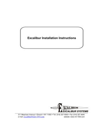 Excalibur Installation Instructions - Mil-1553 