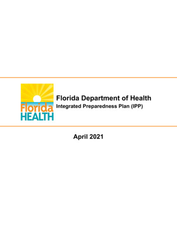 Integrated Preparedness Plan (IPP) - Florida Department Of Health