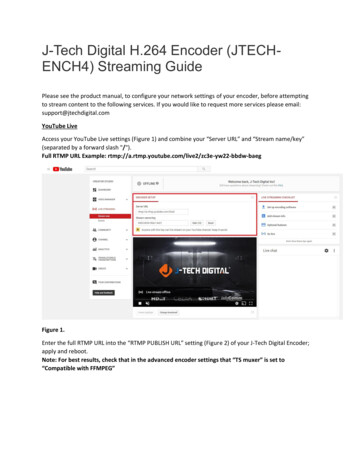 J-Tech Digital H.264 Encoder (JTECH- ENCH4) Streaming Guide
