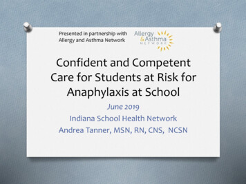 Confident And Competent Care For Students At Risk For Anaphylaxis At School