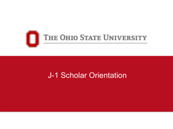J-1 Scholar Orientation - Ohio State University